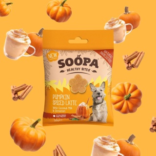 SOOPA Pumpkin Spiced Latte Healthy Bites - wege przysmaki dla psa - Pumpkin Spiced Latte - 50g