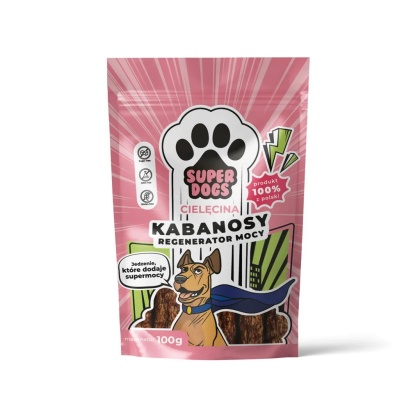 SUPERDOGS Regenerator Mocy – kabanosy z cielęciny dla psa - 100g