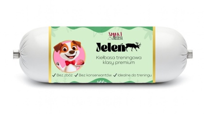 Smaki Prezesa- kiełbaska treningowa dla psa - jeleń - 400g