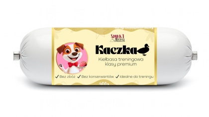 Smaki Prezesa – kiełbaska treningowa dla psa – kaczka 400 g