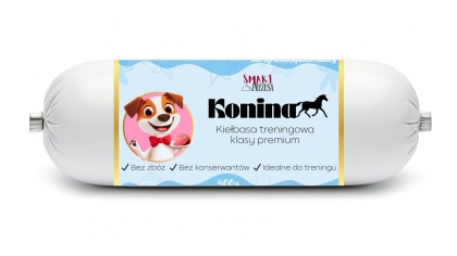 Smaki Prezesa – kiełbaska treningowa dla psa – konina 400 g