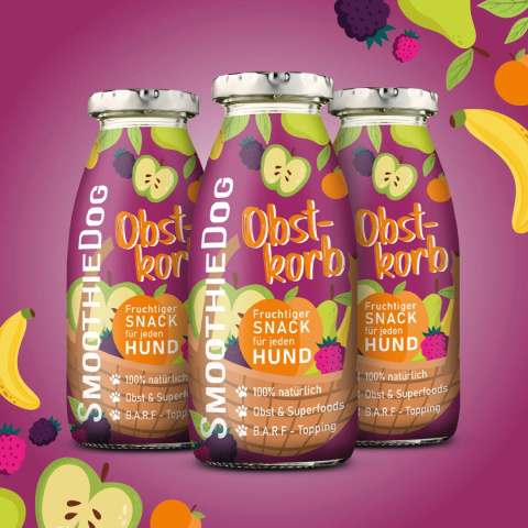 SmoothieDog Obstkorb – owocowe smoothie dla psa – 250 ml SmoothieDog Obstkorb – owocowe smoothie dla psa – 250 ml