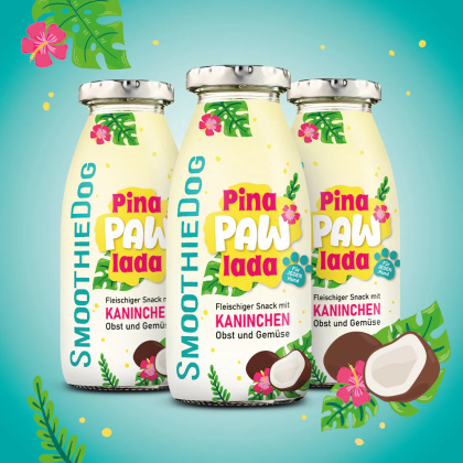 Smoothiedog Pina Paw Lada - smoothie dla psa - królik i kokos - edycja limitowana - 250ml