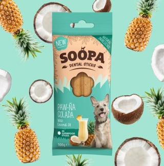 Soopa Paw-Na Colada Dental Sticks – wege gryzak dentystyczny dla psa (100 g)