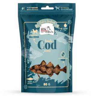 Syta Micha Fish & Seafood – Przysmaki z dorszem dla psa 80 g