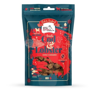 Syta Micha Fish & Seafood Przysmaki z dorszem i homarem dla psa 80 g