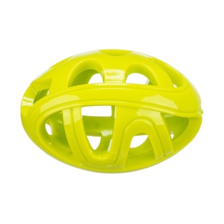 TRIXIE – Piłka Rugby dla psa z otworami (TPE, limonkowa, 11 cm)