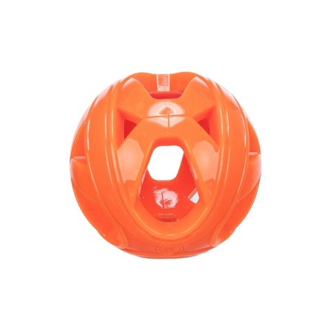 TRIXIE – Piłka dla psa z otworami (TPE, pomarańczowa, 6 cm)