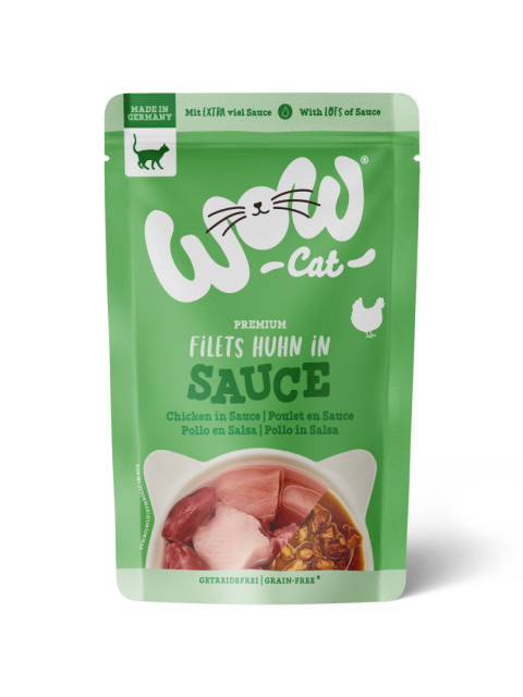 WOW CAT Huhn in sauce – mokra karma dla kota z kurczakiem w sosie 85g