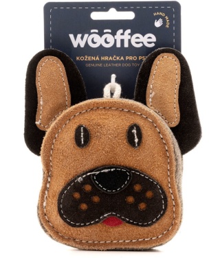 Wooffee Leather Frenchie to ekologiczna zabawka dla psa o długości 14 cm