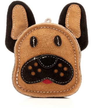 Wooffee Leather Frenchie to ekologiczna zabawka dla psa o długości 14 cm