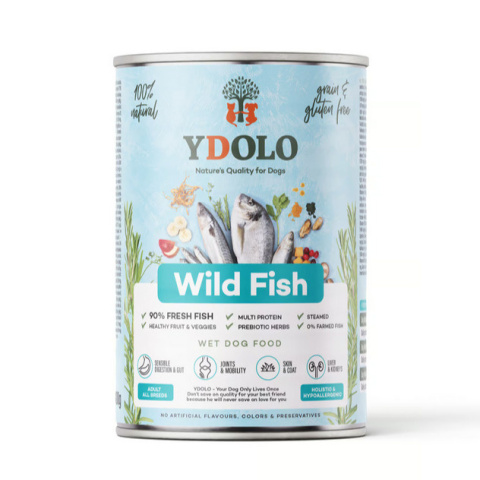 YDOLO Wild Fish – mokra karma dla psa z rybami morskimi i superfoods – 400g