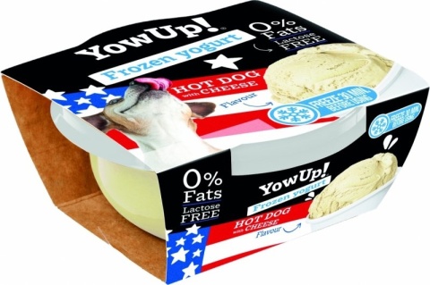 YOW UP! Hot Dog with Cheese – FROZEN YOGURT – Jogurt do mrożenia dla psa – 110g YOW UP! Hot Dog with Cheese – FROZEN YOGURT – Jogurt do mrożenia dla psa – 110g