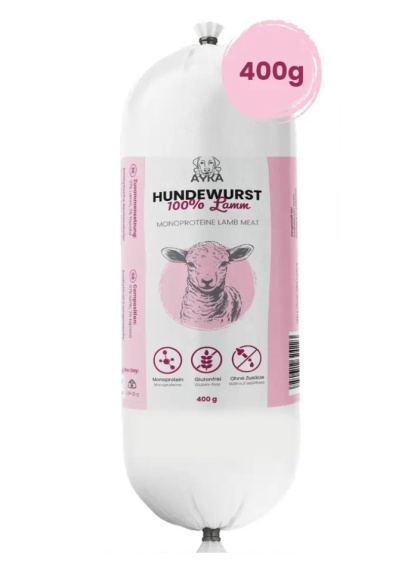 Ayka – kiełbaska treningowa dla psa - jagnięcina - 400 g