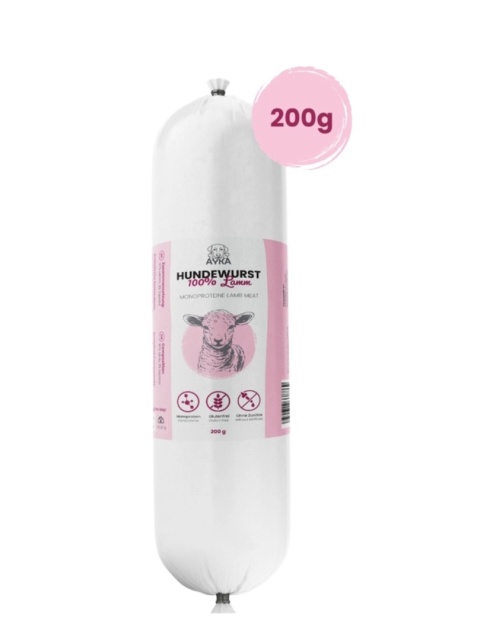 Ayka – kiełbaska treningowa dla psa - jagnięcina - 200 g