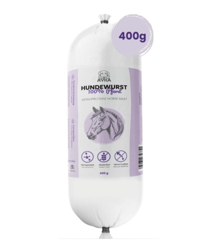Ayka – kiełbaska treningowa dla psa - konina - 400g
