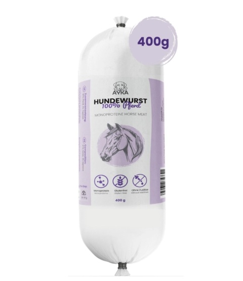 Ayka – kiełbaska treningowa dla psa - konina - 400g