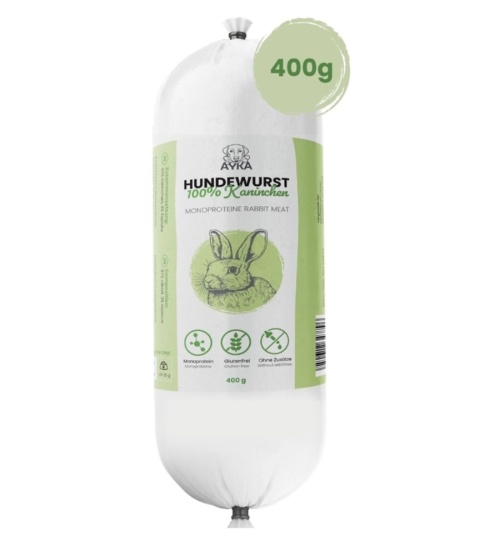 Ayka – kiełbaska treningowa dla psa - królik - 400g