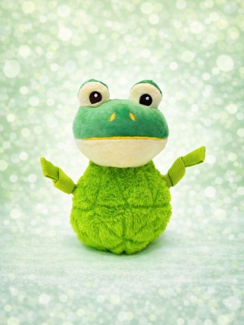 BUBA Frogi rechocząca i szeleszcąca pluszowa żaba - zabawka dla psa