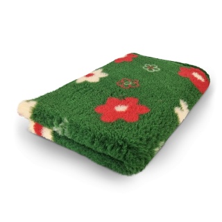 BUBA - Legowisko antypoślizgowe DRY BED zielone w kwiaty 100x75cm