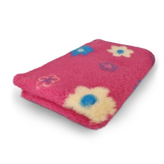 BUBA - Legowisko antypoślizgowe DRY BED różowe w kwiaty 100x75cm