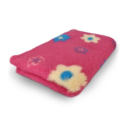 BUBA - Legowisko antypoślizgowe DRY BED różowe w kwiaty 100x75cm