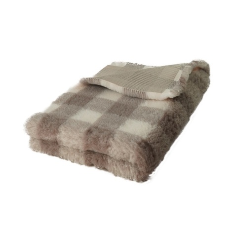 BUBA – Legowisko antypoślizgowe dla psa DRY BED 28 mm krata beżowo-kremowa 50×75 cm