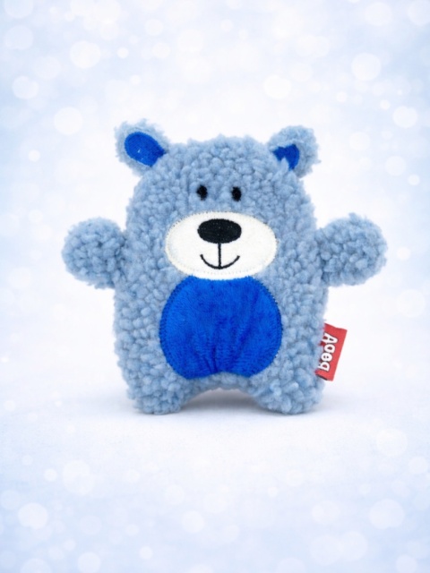 BUBA Teddy niebieski pluszak dla psa bez piszczałki i bez wypełnienia