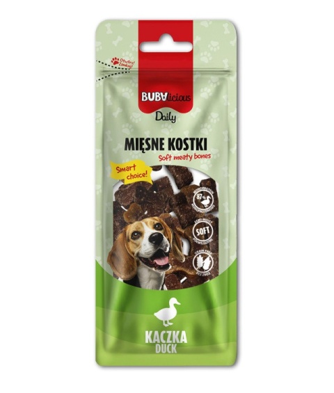 BUBAlicious Daily miękkie kostki dla psa 60g - KACZKA