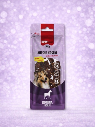 BUBAlicious Daily miękkie kostki dla psa - 60g - KONINA