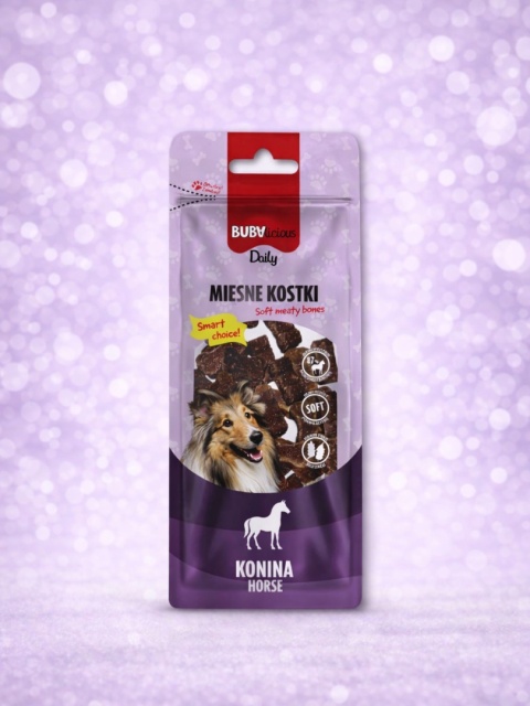 BUBAlicious Daily miękkie kostki dla psa - 60g - KONINA