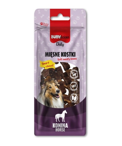 BUBAlicious Daily miękkie kostki dla psa - 60g - KONINA