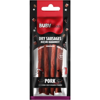BUBAlicious More Meat XMAS kabanosy dla psa - wieprzowina z dodatkiem jabłka i cynamonu - 70g