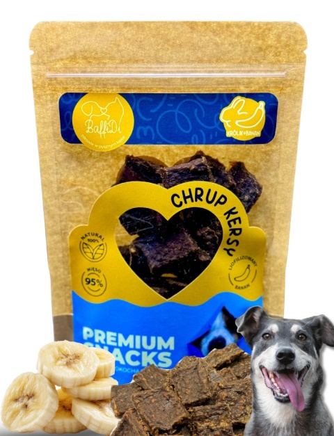 Baffidi ChrupKersy dla psa - królik z liofilizowanym bananem 90g