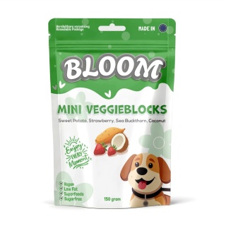 Bloom Mini Veggieblocks– wege przysmaki dla psa – 150 g