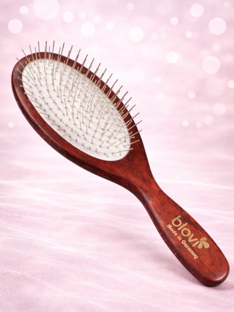 Blovi Red Wood Soft Pin Brush - duża, drewniana szczotka z metalowymi pinami 21mm, bardzo miękka (York, Maltańczyk, Shih-Tzu)