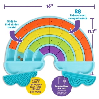 Brightkins Łamigłówka dla psa - Gra CALMING RAINBOW & LICK MATS