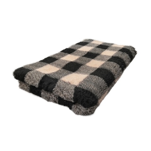 Buba Legowisko antypoślizgowe dla psa DRY BED 28mm krata beż-czarny 100x75cm