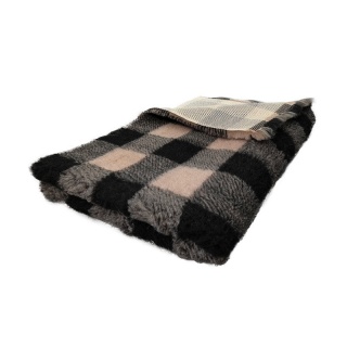 Buba Legowisko antypoślizgowe dla psa DRY BED 28mm krata beż-czarny 100x75cm