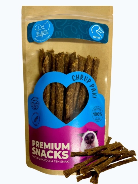 ChrupPaki dla psa - paluszki mięsne z kaczki 100g