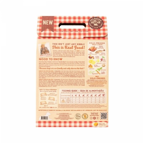 Cooka's Cookies COUNTRY ROAST - Półwilgotna karma dla psa tłoczona na zimno z kaczką i rybą 3kg