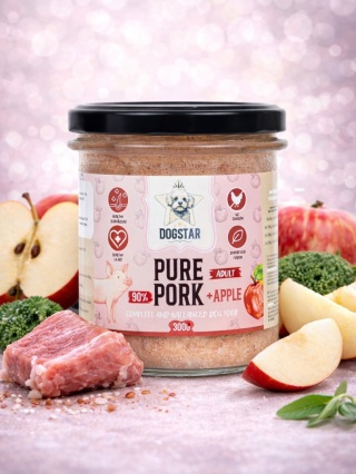 DOGSTAR Pure Pork – karma mokra dla psa wieprzowina z jabłkiem 300 g