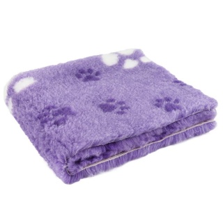DryBed A+ – antypoślizgowe posłanie dla zwierząt – fioletowo-białe 75 × 50 cm