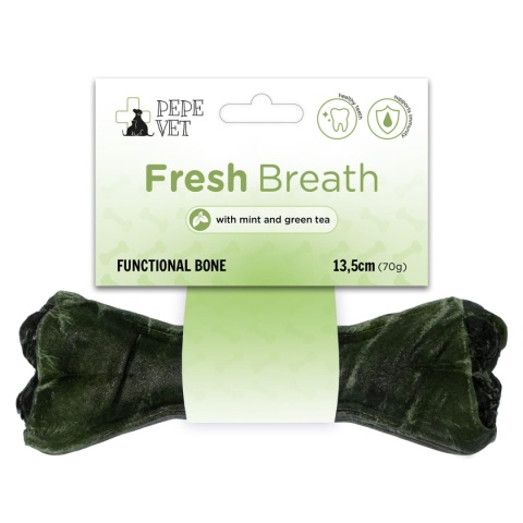 EPE VET – Kość do żucia dla psa Fresh Breath 13,5 cm z Mięta, Zielona Herbatą i Spiruliną