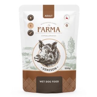 FARMA Manufaktura Dziczyzna 500g – Saszetka Karma Premium dla Psów Dorosłych