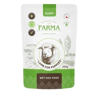 FARMA Manufaktura Jagnięcina Puppy 500g – Saszetka Karma Premium dla Szczeniąt