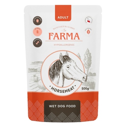 FARMA Manufaktura Konina 500g – Saszetka Karma Premium dla Psów Dorosłych