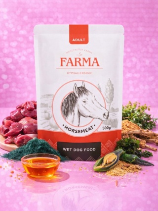 FARMA Manufaktura Konina 500g – Saszetka Karma Premium dla Psów Dorosłych