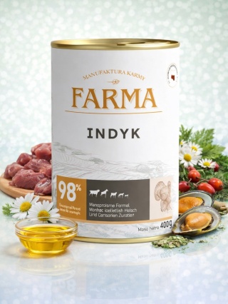 FARMA – Select Indyk 400g – Monoproteinowa karma mokra dla psa
