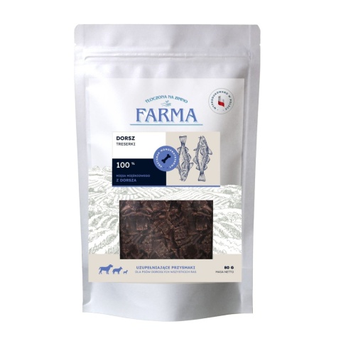 Farma Trenerki z dorsza 100% – suszone powietrzem 80 g